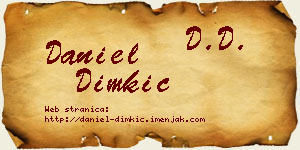 Daniel Dimkić vizit kartica